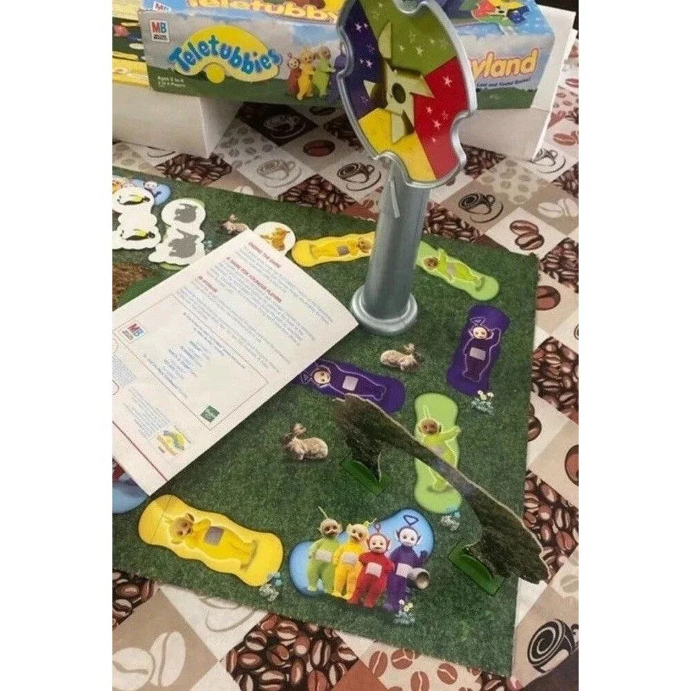 Vintage 1998 Milton Bradley Teletubbies Teletubbyland Board Game Incomplete